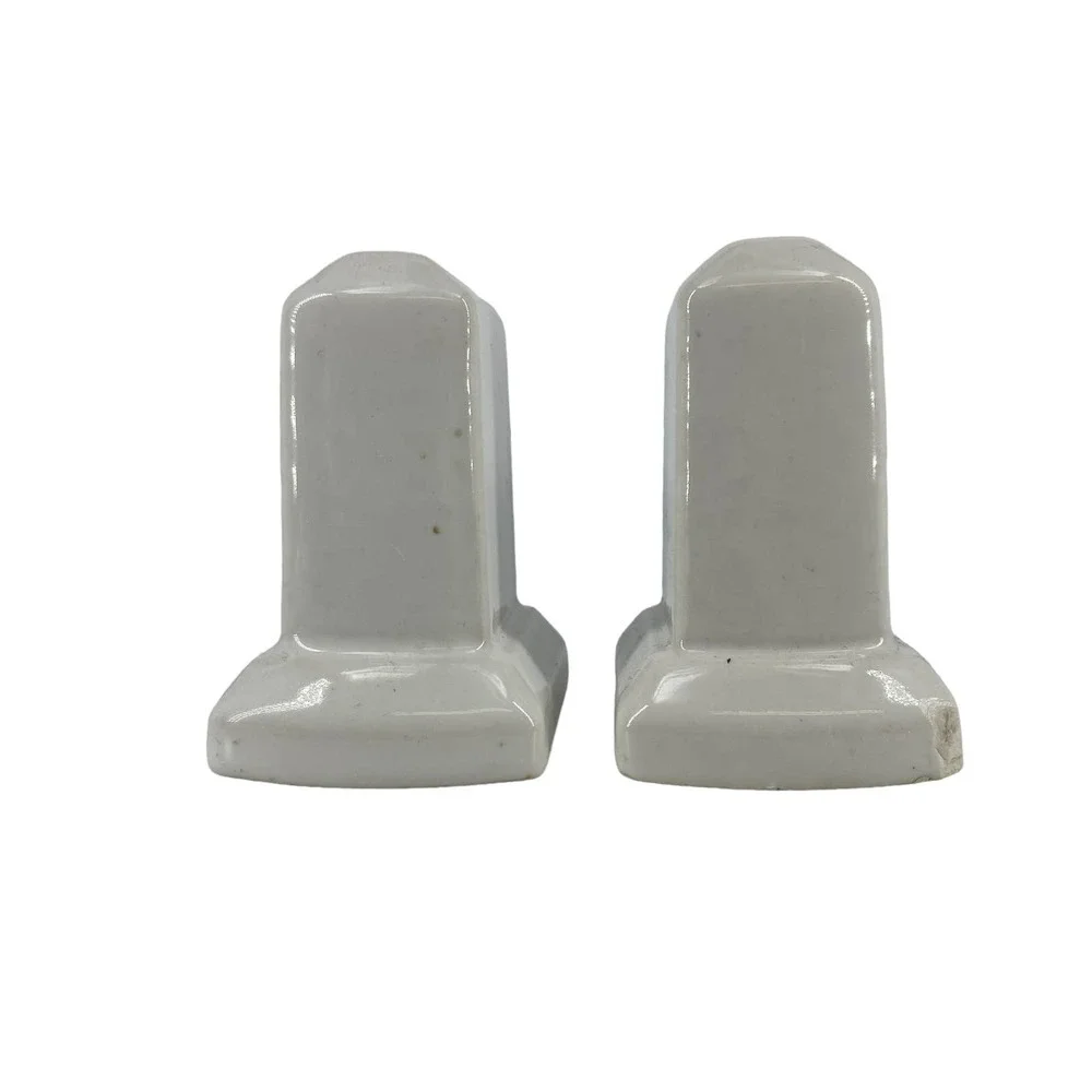 Vintage Ceramic Towel Bar Brackets for Square Rod Bathroom Restoration